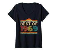 Femme Best Of 1969 Vintage Year 1969 Classic Birthday Men Women T-Shirt avec Col en V