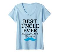 Femme Best Uncle Ever The Man The Myth The Legend T-Shirt avec Col en V