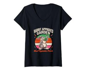 Femme Best Vegetable Patch Rabbit Approuvé Jardin T-Shirt avec Col en V