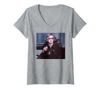 Femme Bette Davis Actrice Jezebel All About Eve 1979 T-Shirt avec Col en V