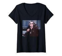 Femme Bette Davis Jezebel, Actrice de All About Eve, 1979 T-Shirt avec Col en V