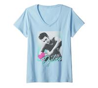 Femme Beverly Hills 90210 Dylan McKay Heart Portrait T-Shirt avec Col en V