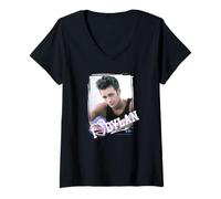 Femme Beverly Hills 90210 I Heart Dylan Poster T-Shirt avec Col en V