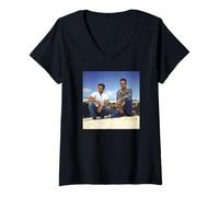 Femme Beverly Hills 90210 Jason Priestly Luke Perry Michael Grecco T-Shirt avec Col en V