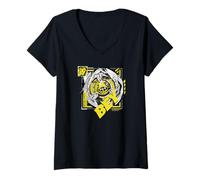Femme Beyblade X Multi Nana-IRO Arrow Wizard Bey T-Shirt avec Col en V