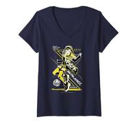 Femme Beyblade X Multi Nana-IRO Let It Rip T-Shirt avec Col en V