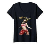 Femme Beyonce Knowles Solo Dangerously in Love Tournée 2003 T-Shirt avec Col en V