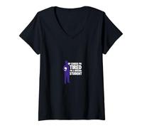 Femme Bien Sûr Je Suis Fatigué Étudiant Infirmier T-Shirt avec Col en V