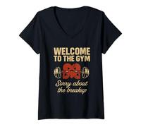 Femme Bienvenue au gymnase Désolé de la rupture - Heartbreak Lift T-Shirt avec Col en V