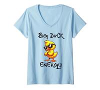 Femme Big Duck Energy Funny Rubber Ducky Big Rubber Duck Energy T-Shirt avec Col en V