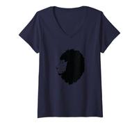Femme Big Five of Africa Safari Lion T-Shirt avec Col en V