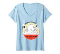 Femme Big Lebowski Eff It Lets Go Équipe de Bowling T-Shirt avec Col en V