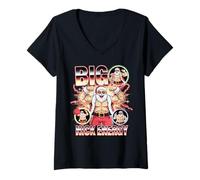 Femme Big Nick Energy Père Noël Flexing Humour de Noël T-Shirt avec Col en V