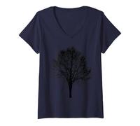 Femme Big Tree Nature Outdoor Explorer T-Shirt avec Col en V