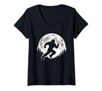 Femme Bigfoot en Pleine Course T-Shirt avec Col en V