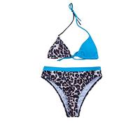 Femme Bikini Confortable Cou Suspendu LaçAge Maillots De Bain 2 PièCes Sexy Motif LéOpard Ensemble Bikini String Ficelle