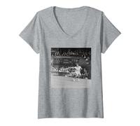 Femme Billie Jean King 39 Vainqueur du Grand Chelem à Wimbledon Tennis T-Shirt avec Col en V
