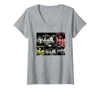 Femme Billy Cobham Jazz Fusion Stratus Batteur par Dick Barnatt T-Shirt avec Col en V