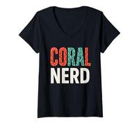 Femme Biologiste Marin océanographe Deep Sea Nerd Science Pride T-Shirt avec Col en V