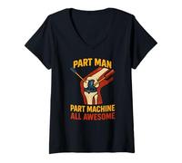 Femme Bionic Genouillère pour Homme T-Shirt avec Col en V