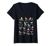 Femme Bird Watcher Bird Lover Birder Birding Nerd T-Shirt avec Col en V