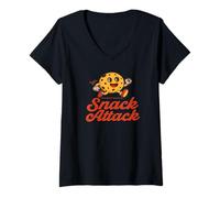 Femme Biscuit Happy Running de Snack Attack T-Shirt avec Col en V