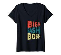 Femme Bish Bash Bosh tout fait facile T-Shirt avec Col en V