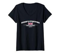 Femme Bishops Stortford England T-Shirt avec Col en V