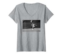 Femme Björn Borg Vs Ilie Nastase Wimbledon Finale 1976 de tennis pour hommes T-Shirt avec Col en V