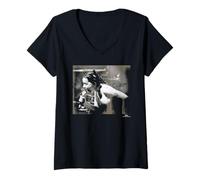 Femme Bjork Live 1993 Première tournée par Phil Nicholls T-Shirt avec Col en V