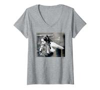 Femme Bjork Live Debut Tour 1993 par Phil Nicholls T-Shirt avec Col en V