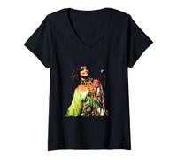 Femme Bjork Volta Innocence Live Glastonbury 2007 T-Shirt avec Col en V