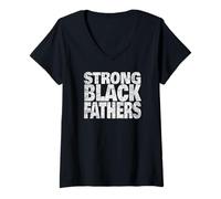 Femme Black Heritage Fathers Leadership Traditionnel Conservateur T-Shirt avec Col en V