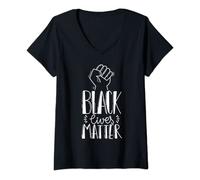 Femme Black Lives Matter BLM T-shirt pour activités de justice sociale T-Shirt avec Col en V