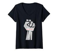 Femme Black Lives Matter Equality Black History Month Anti Racism T-Shirt avec Col en V