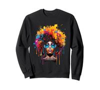 Femme Black Queen Dripping Afro Melanin Juneteenth Sweatshirt