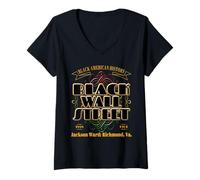 Femme Black Wall Street 804 Jackson Ward: Richmond, Virginie. T-Shirt avec Col en V
