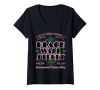 Femme Black Wall Street - Greenwood : Tulsa, Oklahoma Pretty Girls T-Shirt avec Col en V