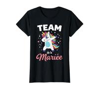 Femme Blague Surprise EVJF Licorne drôle copines EVJF Team mariée T-Shirt Graphique avec Valeur