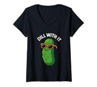 Femme Blagues sarcastiques de légumes sarcastiques à l'aneth T-Shirt avec Col en V