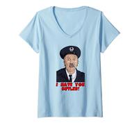 Femme Blakey « Je Te déteste, majordome ! » T-Shirt avec Col en V