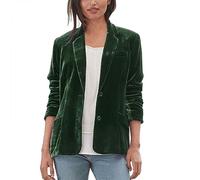 Femme Blazer en Velours Côtelé à Manches Longues OL Bureau Affaires Jackets Élégant Cardigan Blouson Jacket Veste De Costume à Revers avec Bouton Veste Vintage Devant Ouvert Manteau