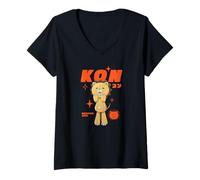 Femme Bleach: TYBW Kon Modified Soul Orange Stars Anime T-Shirt avec Col en V