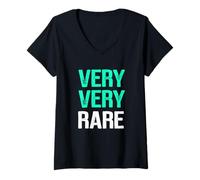 Femme Bleu Sarcelle Clair Aqua Very-x2 Rare Light Teal Aqua T-Shirt avec Col en V