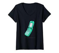 Femme Bleu Sarcelle Clair Call Me When You Get A Grip Bleu Sarcelle Clair Aqua T-Shirt avec Col en V