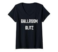 Femme Blitz de salle de bal T-Shirt avec Col en V