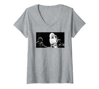 Femme Blondie Chanteur Debbie Harry Call Me Atomic Live 1980 T-Shirt avec Col en V