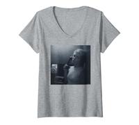 Femme Blondie Debbie Harry Hanging On The Phone Simon Fowler T-Shirt avec Col en V