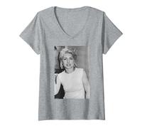 Femme Blondie Rock Star Debbie Harry par Simon Fowler T-Shirt avec Col en V