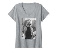 Femme Blondie Singer Debbie Harry 1977 Photo par Allan Ballard T-Shirt avec Col en V